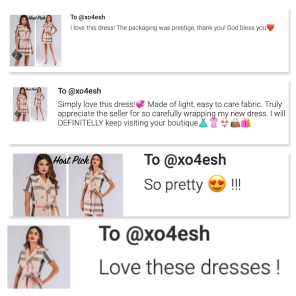 Rouge! Plaid Mini Dress in Cream and Black - Picture 5 of 9